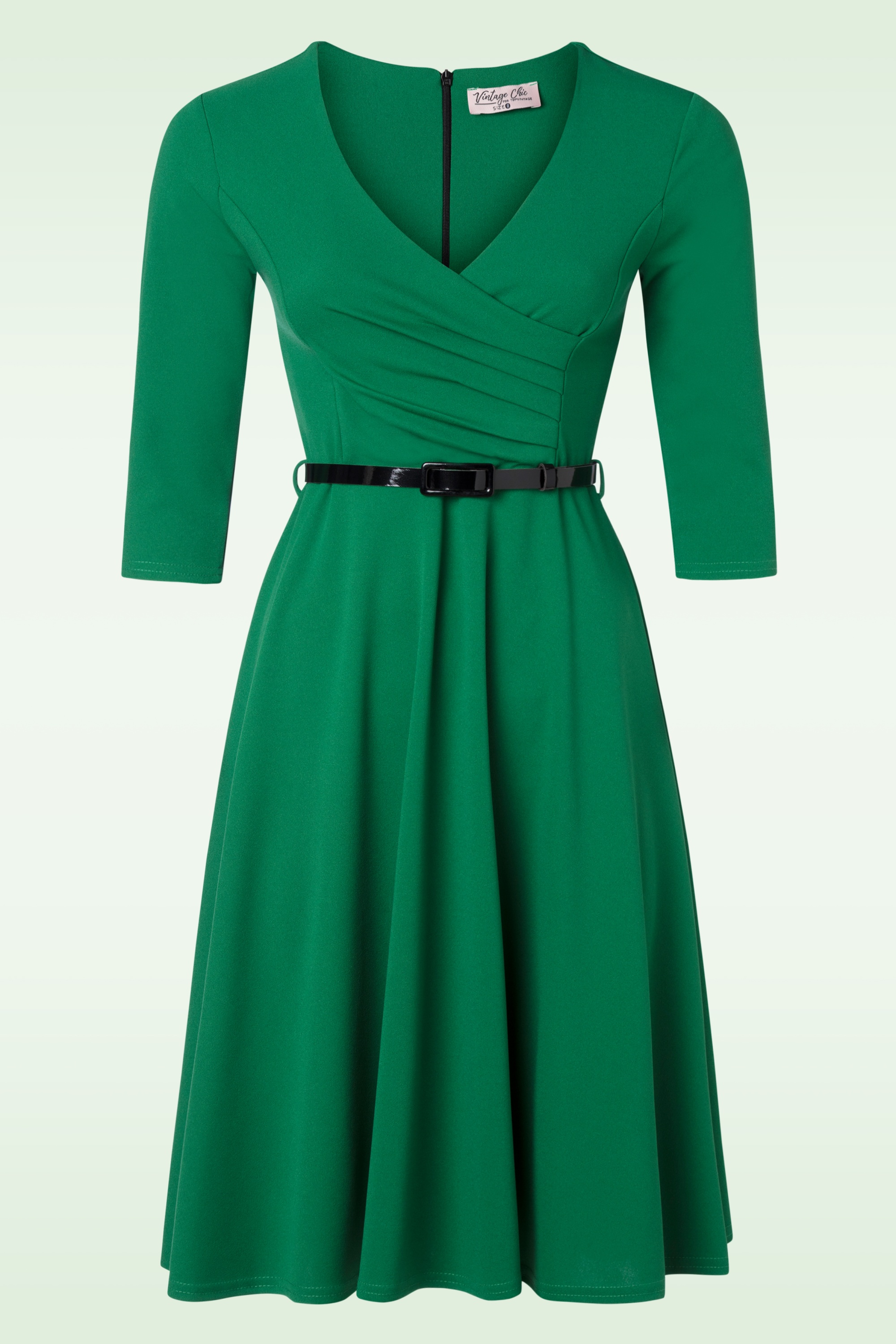 Vintage Chic for Topvintage - Nova swing jurk in groen