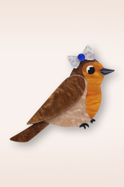 Erstwilder - Rosie the Robin broche