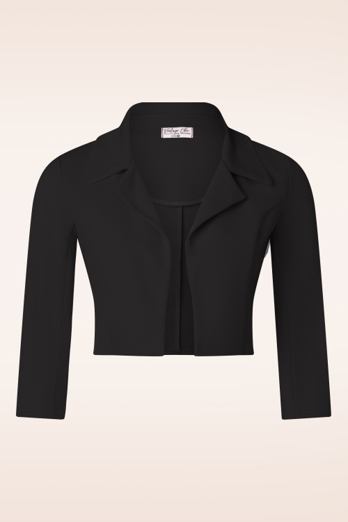 Vintage Chic for Topvintage - Jackie bolero blazer in zwart