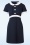 Vintage Chic for Topvintage - Duffy jurk in navyblauw