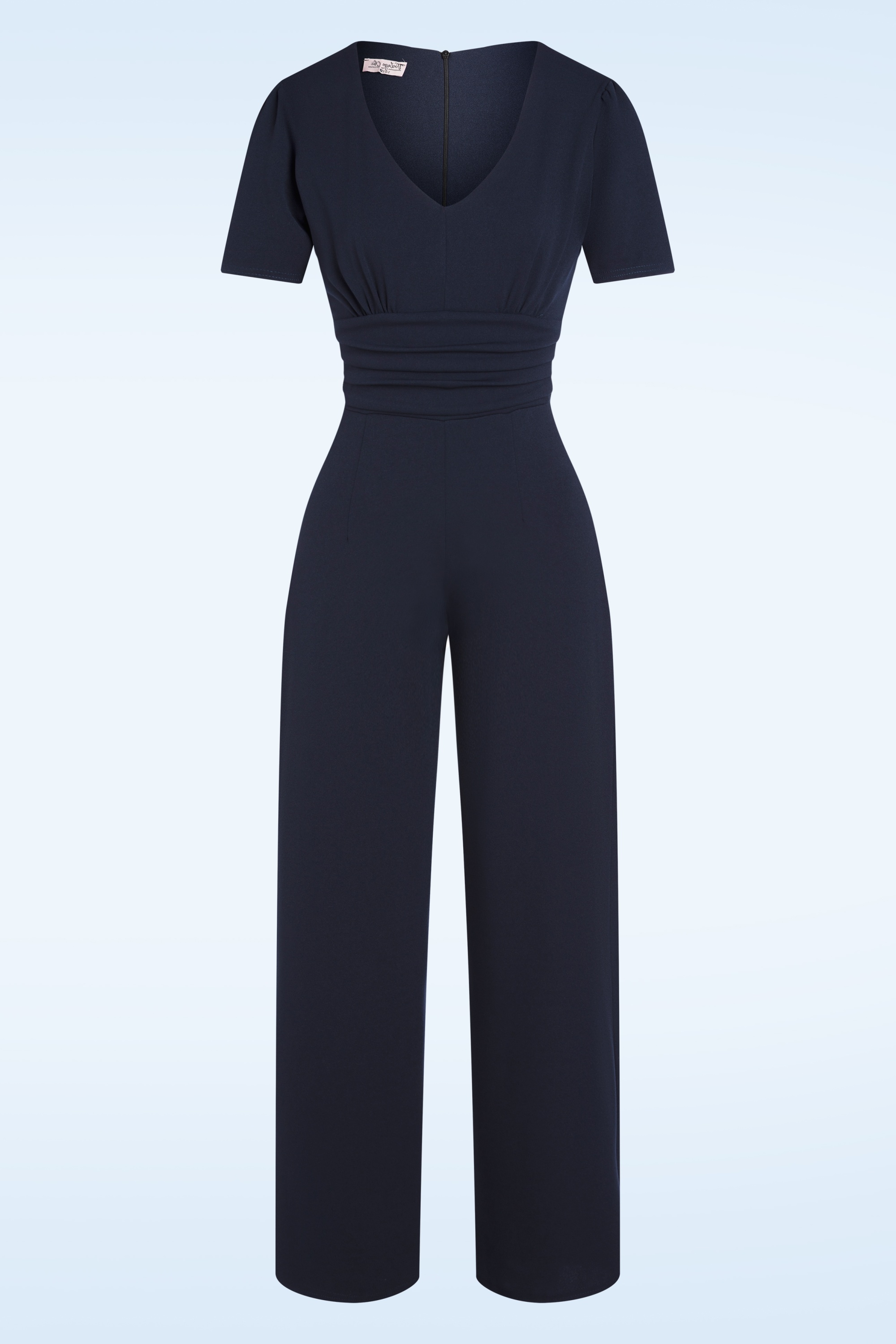 Vintage Chic for Topvintage - Evelynn jumpsuit in marineblauw