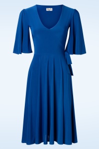 Vintage Chic for Topvintage - Vivian Slinky Swing Dress in Royal Blue