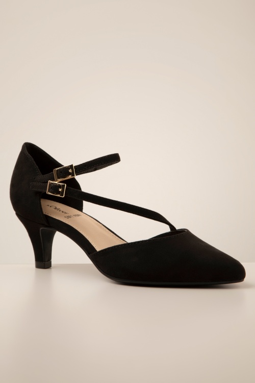 s.Oliver - Jessy Suedine pumps in zwart 3