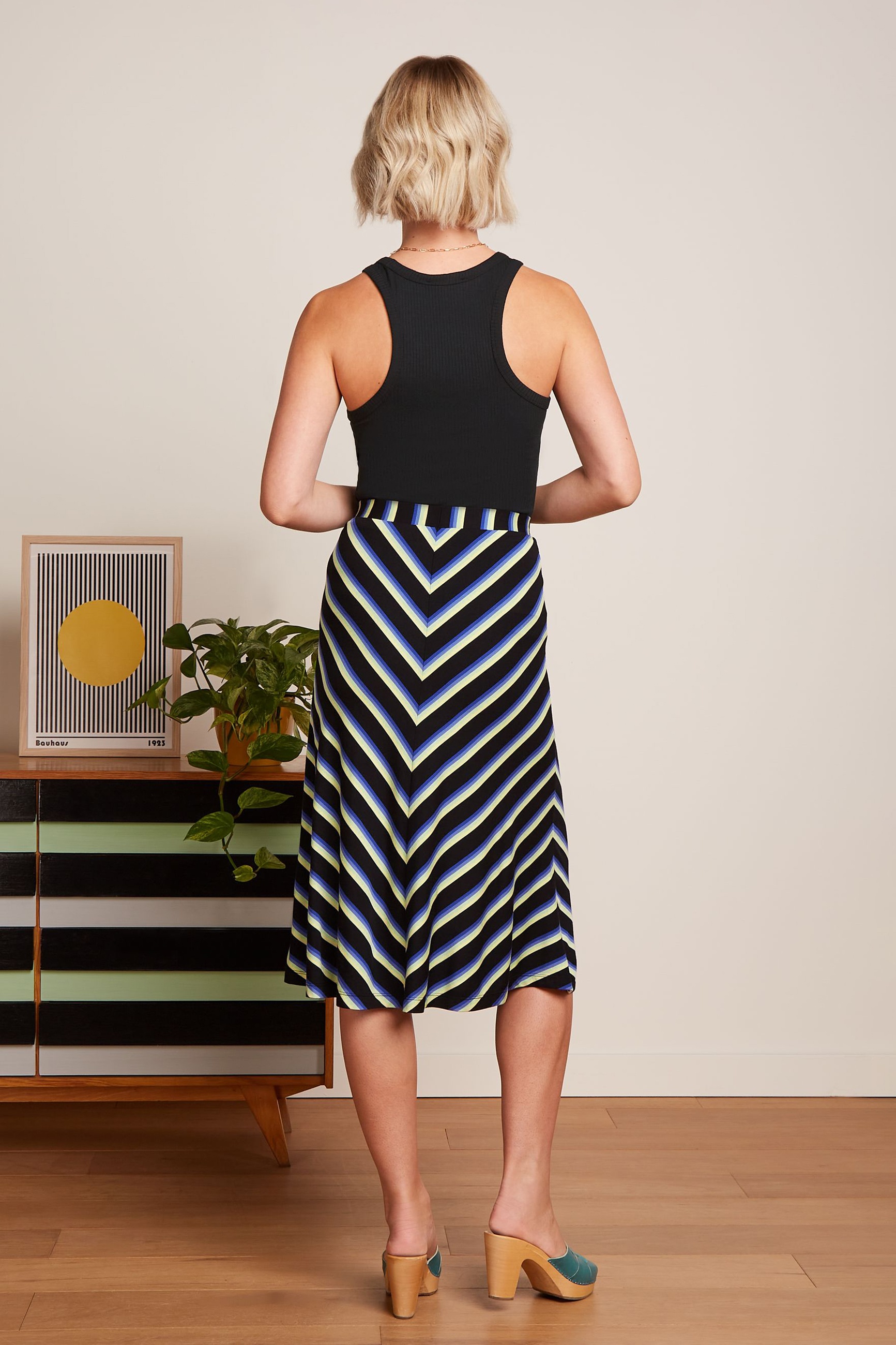 King Louie - Juno Embla Stripe rok in zwart 3