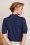 King Louie - Carina lichte EcoVero viscose blouse in beacon blauw 3