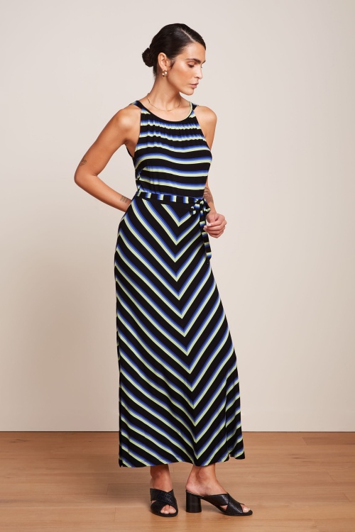 King Louie - Hazel Embla Stripe maxi jurk in zwart