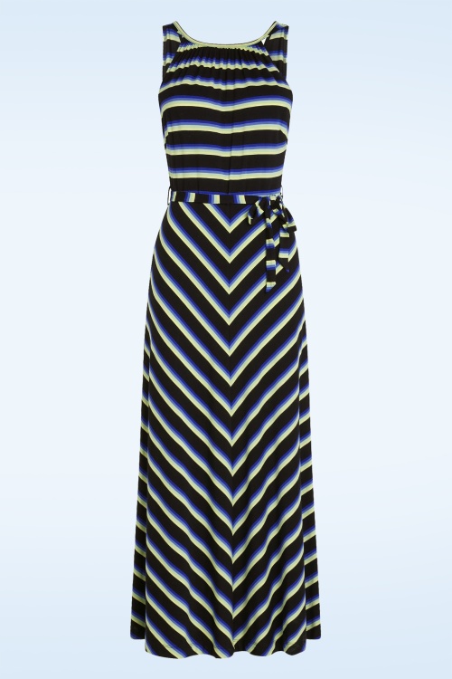 King Louie - Hazel Embla Stripe maxi jurk in zwart 2