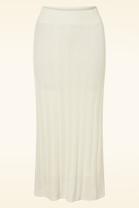 Topvintage Boutique Collection - Evelyn Gestrickter Maxirock in Off White 2