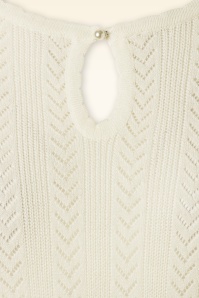 Topvintage Boutique Collection - Evelyn Pearl Stricktop in Off White 4