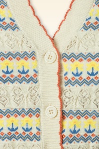 Topvintage Boutique Collection - Mary Tulips Strickjacke in Beige 3