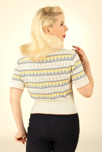 Topvintage Boutique Collection - Mary Tulips Strickjacke in Beige 4