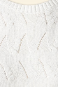 Topvintage Boutique Collection - Lana Knitted Top in White 3