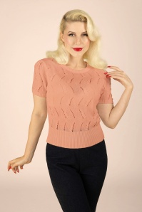 Topvintage Boutique Collection - Lana Stricktop in Pfirsich