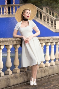 Topvintage Boutique Collection - Bette Swing Kleid in Weiß