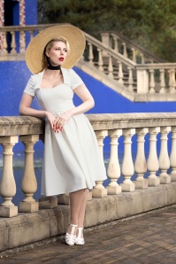 Topvintage Boutique Collection - Bette Swing Kleid in Weiß 7