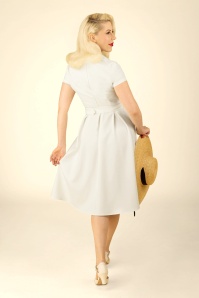 Topvintage Boutique Collection - Bette Swing Kleid in Weiß 6
