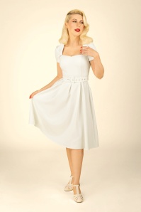 Topvintage Boutique Collection - Bette Swing Kleid in Weiß 4