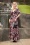 Topvintage Boutique Collection - Laura Floral maxi jurk in zwart