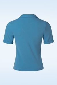Vintage Chic for Topvintage - Molly Shirt in schönem Blau 3
