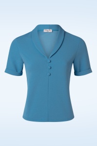 Vintage Chic for Topvintage - Molly Shirt in schönem Blau