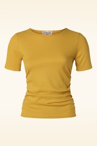 Vintage Chic for Topvintage - Miriam Ripp Top in Senfgelb