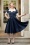 Glamour Bunny Business Babe - Lorelei Lynn swing jurk in navyblauw