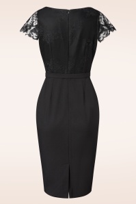 Vintage Diva  - Laurelle Lace Etuikleid in Schwarz. 6