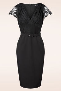 Vintage Diva  - Laurelle Lace Etuikleid in Schwarz. 2