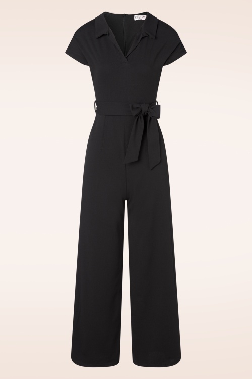 Vintage Chic for Topvintage - Deborah jumpsuit in zwart