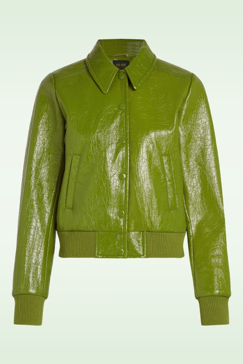 King Louie - Isa Shine Jacket in guacamole groen 2