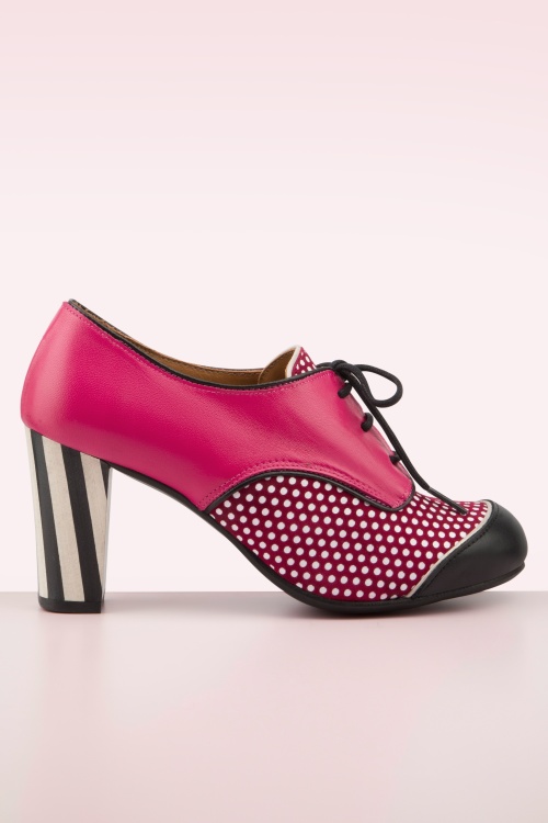 Nemonic - Madison Leather shoe booties in hibiscus roze