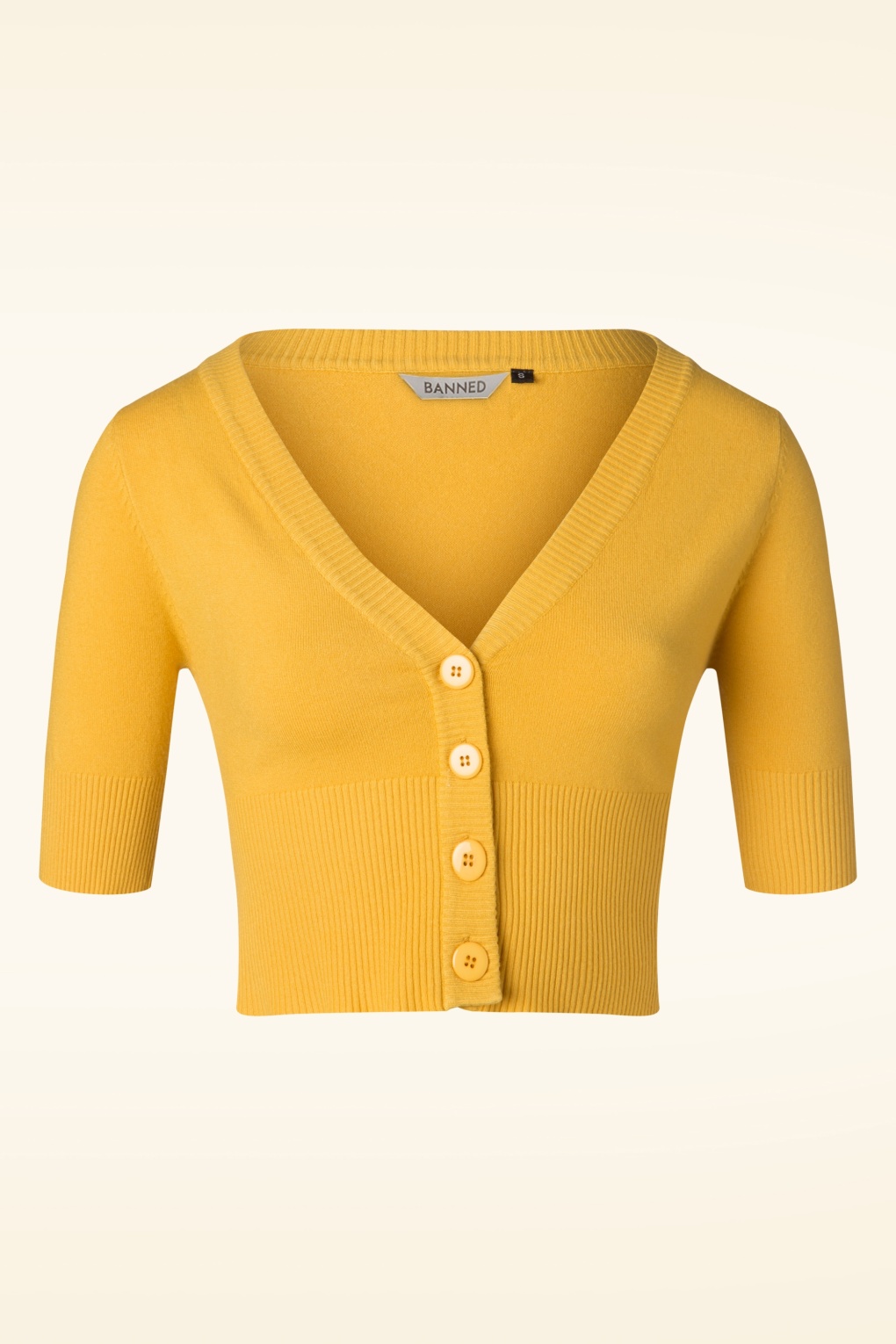 Banned Retro 50s Overload Cardigan in Mustard | Shop at