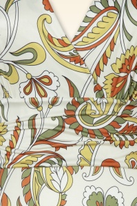 Vintage Chic for Topvintage - Farrah Paisley maxi jurk in crème 2