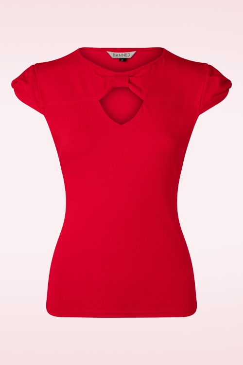 Banned Retro - Be free jersey top in rood