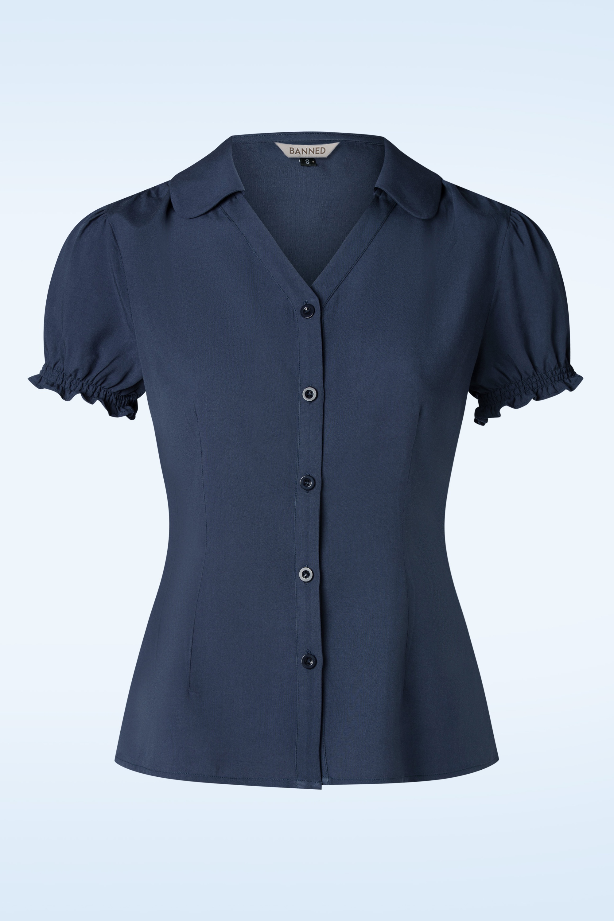 Banned Retro - Jane Blouse in Navy