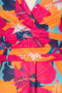Vintage Chic for Topvintage - Rinda Floral maxi jurk in oranje en multi 2