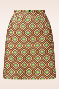 Vintage Chic for Topvintage - Bobby geometric retro rokje in multi
