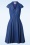 Topvintage Boutique Collection - Angie Chambray swing jurk in blauw 2