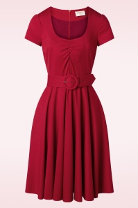 Topvintage Boutique Collection - Darlene Swing Kleid in tiefem Rot. 2