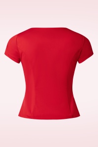Topvintage Boutique Collection - Darlene top in lippenstift rood 6
