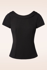 Topvintage Boutique Collection - Arabella top in zwart 3