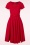 Vintage Diva - Beth swing jurk in scarlet rood 2