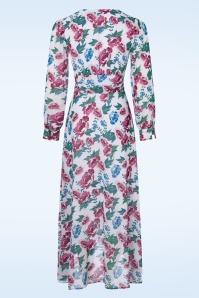 Vintage Diva  - Annique Wildflower maxi jurk in wit 5