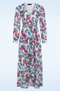 Vintage Diva  - Annique Wildflower maxi jurk in wit 2