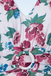 Vintage Diva  - Annique Wildflower maxi jurk in wit 3