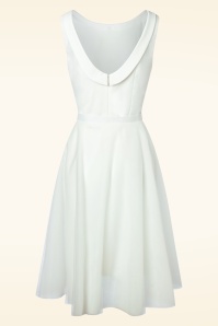 Vintage Diva  - The Arabella Bridal pencil jurk in wit 6