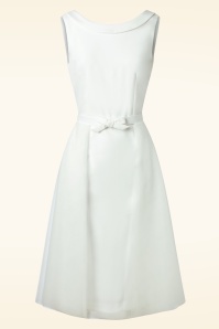 Vintage Diva  - The Arabella Bridal pencil jurk in wit 2