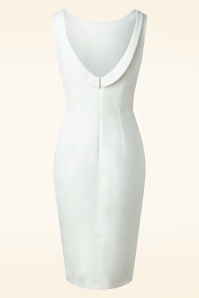 Vintage Diva  - The Arabella Bridal pencil jurk in wit 8