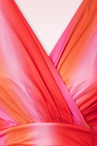 Vintage Chic for Topvintage - Sadie Faded Stripes swing jurk in roze 2