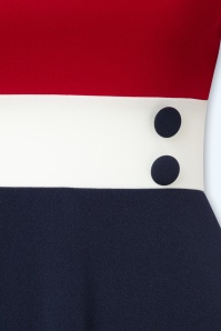 Vintage Chic for Topvintage - Amalia Stripes Swing Kleid in Multi 2